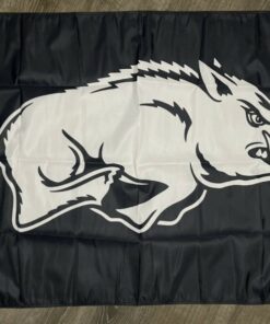Arkansas Razorbacks Logo Flag 3x5 ft Black Sports Banner Man-Cave Garage