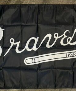 Atlanta Braves Logo Flag 3x5 ft Black White Banner Man-Cave Garage