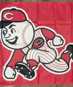 Cincinnati Reds Retro Logo Flag 3x5 ft Sports Red Banner Man-Cave Garage Bar