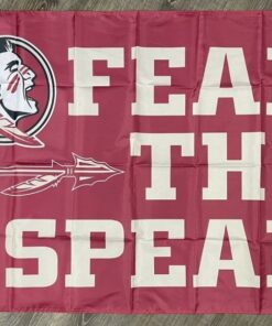 Florida State Seminoles Fear The Spear Flag 3x5 ft Red Sports Banner Man-Cave