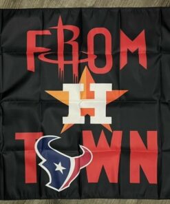 Houston Astros Texans Rockets Flag 3x5 ft From H Town Banner Man-Cave Garage New