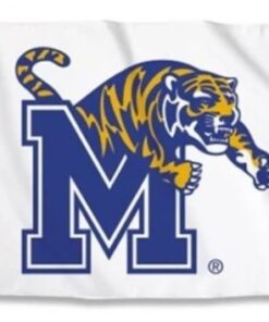 Memphis Tigers White Flag 3X5ft Banner Polyester with 2 Brass Grommets