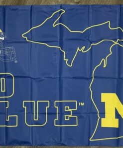 Michigan Wolverines Flag 3x5 ft Sports State Blue Banner Man-Cave Garage