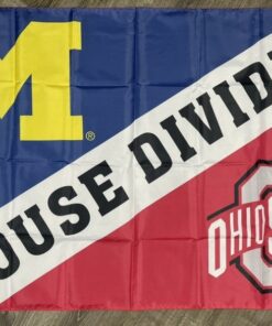 Michigan Wolverines Ohio State Buckeyes House Divided Flag 3x5 ft Banner