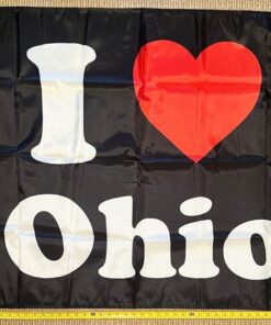 Ohio Against The World Flag I Love Ohio B Dorm Flag 3X5 Ft Polyester Banner USA
