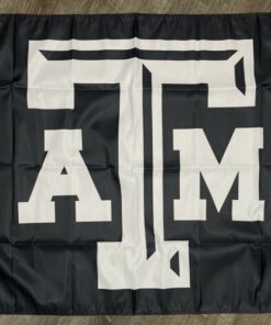 Texas A&M Aggies Logo Flag 3x5 ft Black Sports Banner Man-Cave Garage