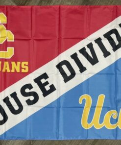UCLA Bruins USC Trojans House Divided Flag 3x5 ft NCAA Sports Banner Man-Cave