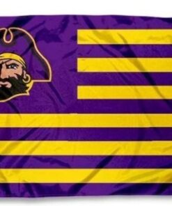 East Carolina Pirates Club Flag 3X5ft Banner USA Polyester with 2 Brass Grommets