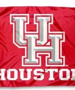 Houston Cougars Hand Flag 3X5ft Banner Polyester with 2 Brass Grommets