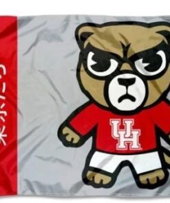 Houston Cougars Red Flag 3X5ft Banner Polyester with 2 Brass Grommets