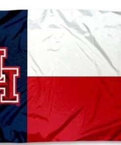 Houston Cougars USA Flag 3X5ft Banner Polyester with 2 Brass Grommets