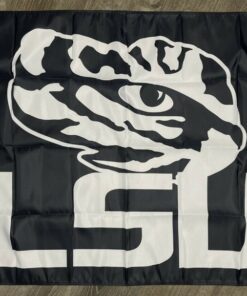 LSU Tigers University Logo Flag 3x5 ft Black Sports Banner Man-Cave Garage