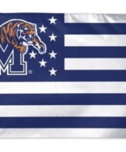 Memphis Tigers American Flag 3X5ft Banner Polyester with 2 Brass Grommets