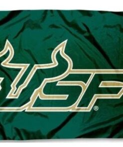 South Florida Bulls Green USA Flag 3X5ft Banner USA Polyester 2 Brass Grommets