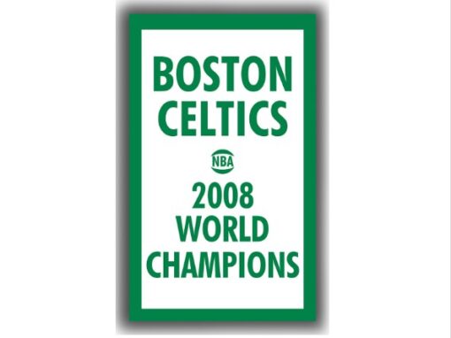 Boston Celtics Basketball Team Champions 2008 Flag