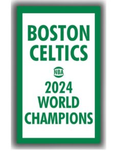 Boston Celtics Basketball Team Champions 2024 Flag