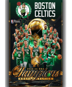 Boston Celtics Basketball Team Champions 2024 Flag