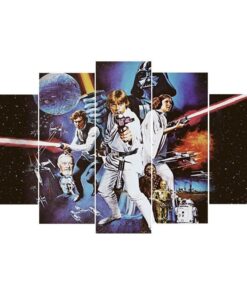 No Frame Star Wars Original A New HopeCanvas Home Decor Wall Art Five Piece