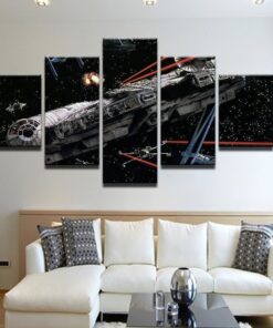 No Frame Millenium Falcon Star Wars 5 Piece Canvas Print Wall Art Home Decor
