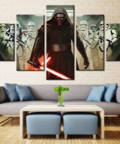 No Frame Kylo Ren Stormtroopers Star Canvas Wall Art Home Decor Five Piece