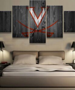 No Frame Virginia Cavaliers College Barn wood style Canvas Home Decor
