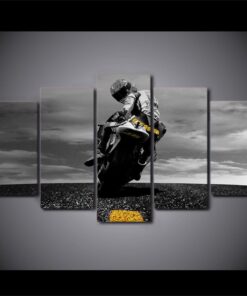 No Frame Motorcycle Crotch Rocket Racing 5 Piece Canvas Wall Art Home Decor