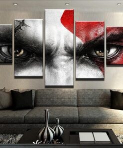 No Frame God of War Kratos Five Piece Canvas Print Wall Art