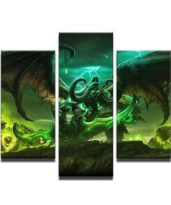 No Frame World of Warcraft Five Piece Canvas Print Wall Art Home Decor