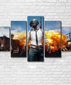 PlayerUnknown Battleground PUBG Canvas Wall Art Print Home Decor 5 Piece