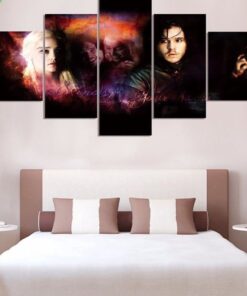 Jon Snow Targaryen Game of Thrones Canvas Wall Art Print Decor 5 pc Love