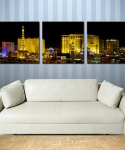 Las Vegas Strip Lights 3 Piece Canvas Wall Art Home Decor No Frame UnNo Frame