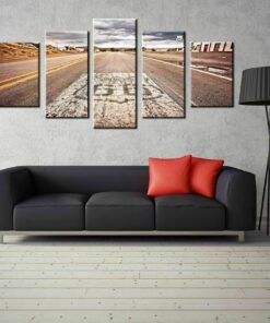 Route 66 HWY Historic Road Five Piece No Frame Canvas Home Decor Wall Art 5 Poster