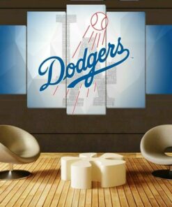 Los Angeles Dodgers Baseball Five Piece No Frame Canvas Home Decor Wall Art 5