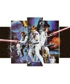 No Frame Star Wars Original A New Hope Canvas Home Decor Wall Art Five Piece