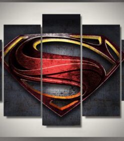 No Frame Superman Canvas Five Piece Print wall art decor Home
