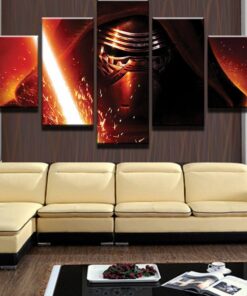 Kylo Ren Star Wars No Frame Canvas Five Piece Wall Art 5 Panel Home Decor