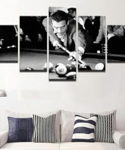Paul Newman Pool Shark No Frame Canvas Five Piece Wall Art 5 Panel Home Decor