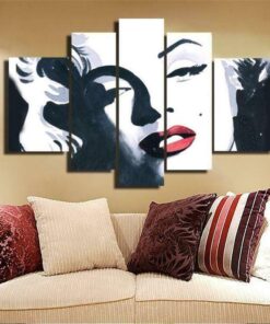 Marilyn Monroe Abstract Five Piece No Frame Canvas Print Home Decor Wall Art 5