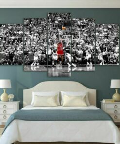 Michael Jordan Chicago Bull Five Piece No Frame Canvas Print Home Decor Wall Art 5