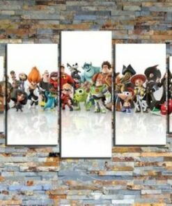 Pixar Movie Characters Toy Story Five Piece No Frame Canvas Multi Panel Home Decor