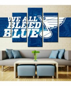 No Frame St. Louis Blues Hockey Five Piece Canvas Multi Panel Home Decor Art