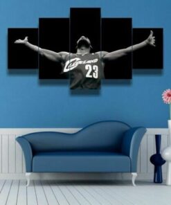 No Frame Lebron James Cleveland Five Piece Canvas Multi Panel Home Decor Art 5