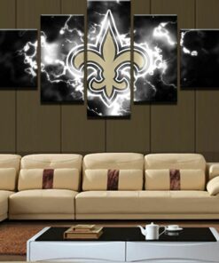 New Orleans Saints Football Five Piece No Frame Canvas Print Home Decor Wall Art 5