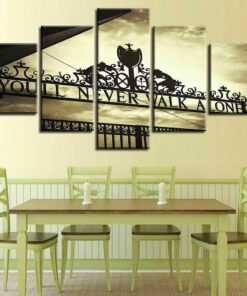No Frame Liverpool Never Walk Alone Five Piece Canvas Multi Panel Home Decor Art