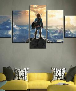 Legend of Zelda Video Game Five Piece No Frame Canvas Multi Panel Home Decor Art
