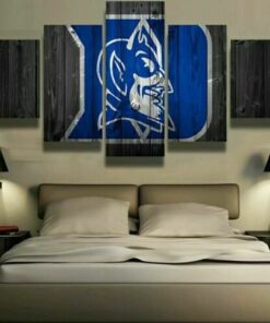 Duke Blue Devils Barnwood 5 Piece No Frame Canvas Multi Panel Home Decor Wall