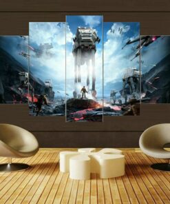 Star Wars Battlefront Battle Five Piece No Frame Canvas Multi Panel Home Decor Art