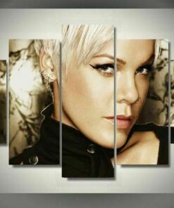 Pink Singer Famous Five Piece No Frame Canvas Multi Panel Home Decor Wall