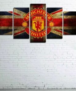 No Frame Manchester United Soccer Five Piece Canvas Multi Panel Home Decor Art