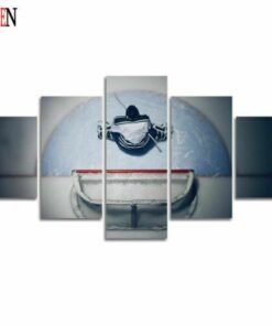No Frame Ice Hockey Goalie Boys Room Five Piece Canvas Multi Panel Home Decor Art